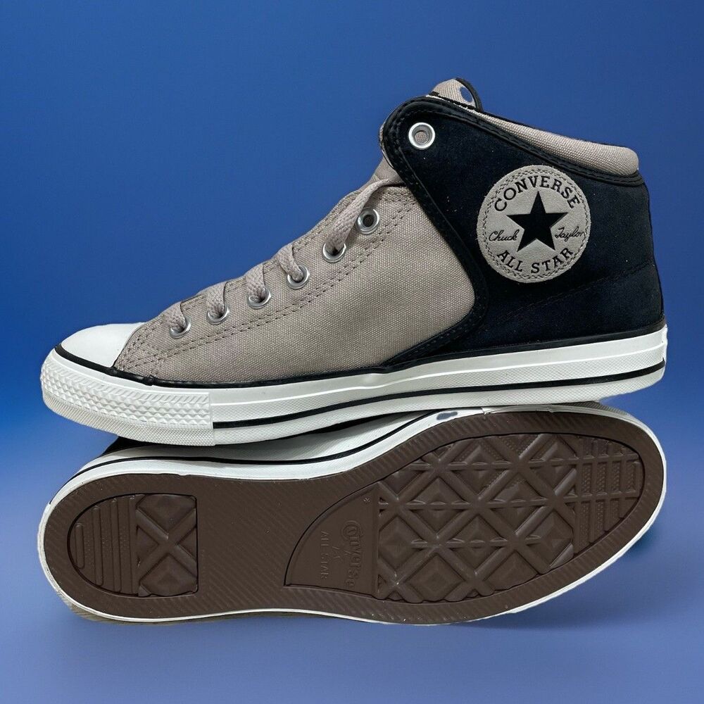 Converse CTAS High Street Mid Top Men's Size 10 Sneakers Papyrus/Black A14294C - Picture 3 of 9